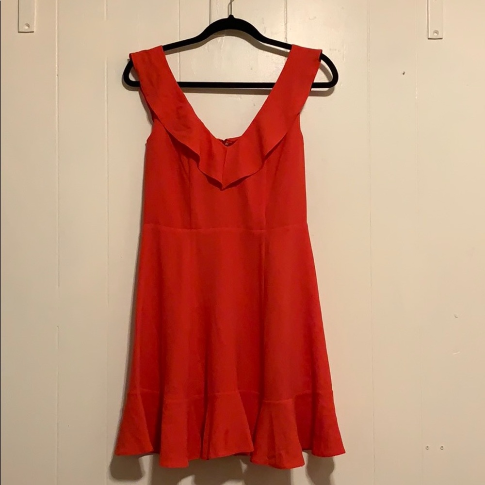 ASOS red mini dress with frills